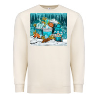 Sandshell winter coffee cups with gnome Premium Sweatshirt - NancyCooperArtShop