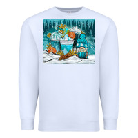 White winter coffee cups with gnome Premium Sweatshirt - NancyCooperArtShop
