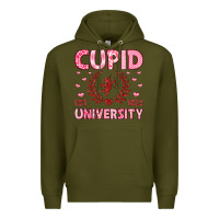 Army Green cupid university Premium Hoodie - LillyAllenDesigns