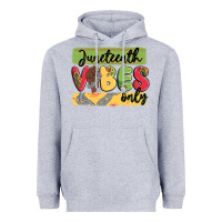 Heather Grey juneteenth vibes only Heavyweight Hoodie - MaliasSmallBusiness