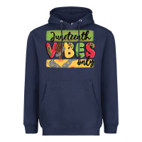 Navy juneteenth vibes only Heavyweight Hoodie - MaliasSmallBusiness