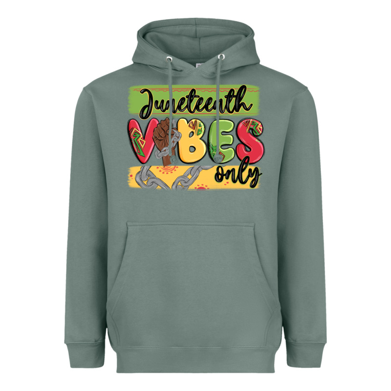Juneteenth Vibes Only Heavyweight Hoodie by MaliasSmallBusiness | Teevron
