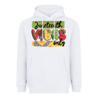 White juneteenth vibes only Heavyweight Hoodie - MaliasSmallBusiness