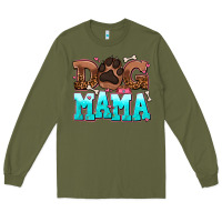 Army Green dog mama Long Sleeve Tee - AdoDesignShop