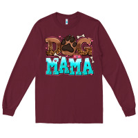 Burgundy dog mama Long Sleeve Tee - AdoDesignShop