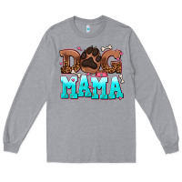 Heather Grey dog mama Long Sleeve Tee - AdoDesignShop