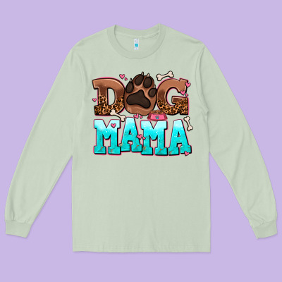 Dog Mama Long Sleeve Tee Designed By Adodesignshop