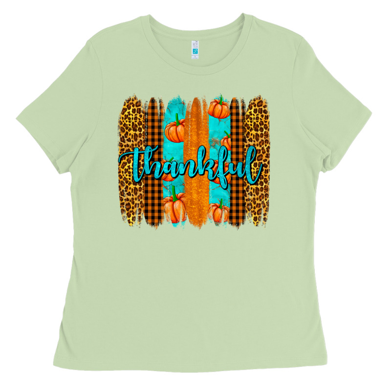 Thankful Brushstrokes Ladies Tee by AdoDesignShop | Teevron