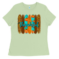 Matcha thankful brushstrokes Ladies Tee - AdoDesignShop