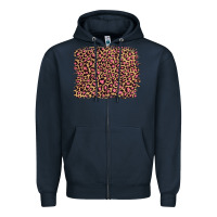 Navy leopard with pink glitter Zipper Hoodie - Artiststas