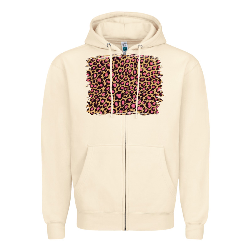 Leopard With Pink Glitter Zipper Hoodie by Artiststas | Teevron