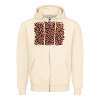 Sandshell leopard with pink glitter Zipper Hoodie - Artiststas