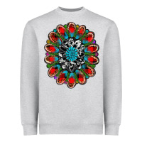Heather Grey christmas gemstone Heavyweight Sweatshirt - RanaPortraitStore