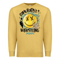 Antique Gold somebody's feral wrestling mom Premium Sweatshirt - MaliasSmallBusiness