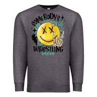 Charcoal Heather somebody's feral wrestling mom Premium Sweatshirt - MaliasSmallBusiness