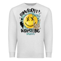 Oatmeal Heather somebody's feral wrestling mom Premium Sweatshirt - MaliasSmallBusiness