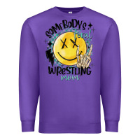 Purple somebody's feral wrestling mom Premium Sweatshirt - MaliasSmallBusiness