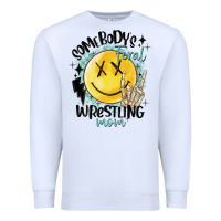 White somebody's feral wrestling mom Premium Sweatshirt - MaliasSmallBusiness
