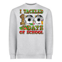 Heather Grey i tackled 100 days of school soccer Heavyweight Sweatshirt - Zillion Design Studio