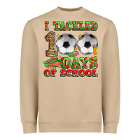 Mushroom i tackled 100 days of school soccer Heavyweight Sweatshirt - Zillion Design Studio