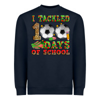 Navy i tackled 100 days of school soccer Heavyweight Sweatshirt - Zillion Design Studio