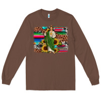 Chestnut san judas leopard cowhide sunflower background Long Sleeve Tee - JahusDesignShop