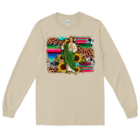 Mushroom san judas leopard cowhide sunflower background Long Sleeve Tee - JahusDesignShop