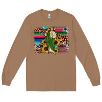 Toasted Coconut san judas leopard cowhide sunflower background Long Sleeve Tee - JahusDesignShop