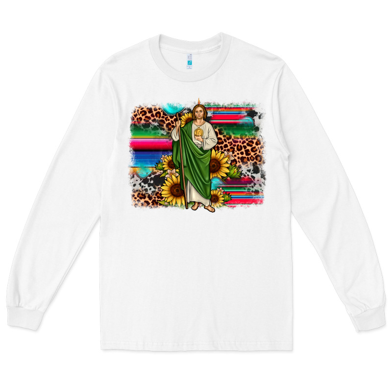 San Judas Leopard Cowhide Sunflower Background Long Sleeve Tee by JahusDesignShop | Teevron