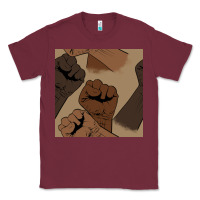 Burgundy melanin raised fist seamless pattern Classic Tee - BundleAndBundleShop