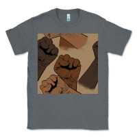 Charcoal Heather melanin raised fist seamless pattern Classic Tee - BundleAndBundleShop