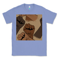 Colony Blue melanin raised fist seamless pattern Classic Tee - BundleAndBundleShop