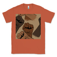 Copper melanin raised fist seamless pattern Classic Tee - BundleAndBundleShop