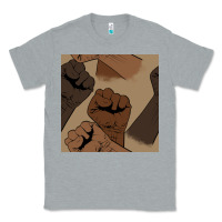 Heather Grey melanin raised fist seamless pattern Classic Tee - BundleAndBundleShop