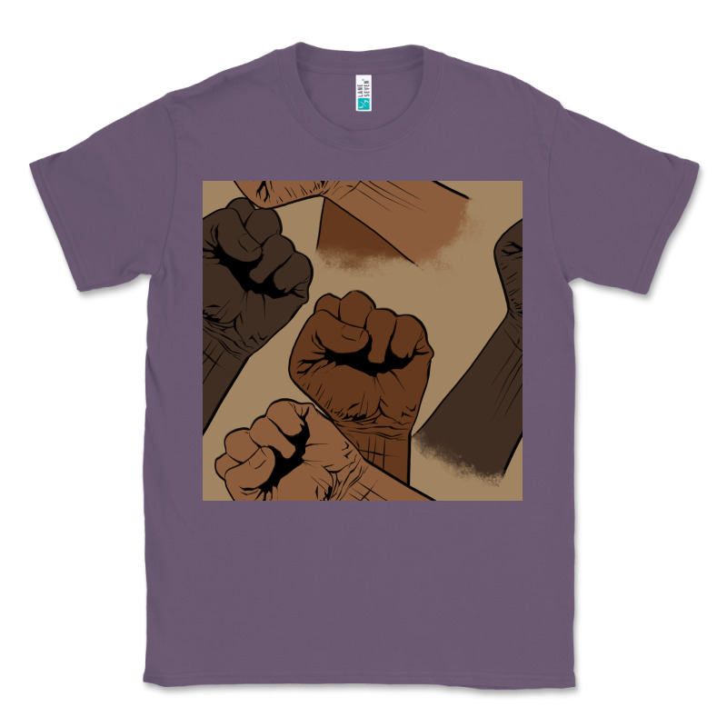 Melanin Raised Fist Seamless Pattern Classic Tee by BundleAndBundleShop | Teevron