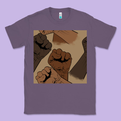 Melanin Raised Fist Seamless Pattern Classic Tee Designed By Bundleandbundleshop
