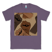 Lavender melanin raised fist seamless pattern Classic Tee - BundleAndBundleShop