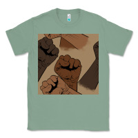 Sage melanin raised fist seamless pattern Classic Tee - BundleAndBundleShop