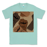 Seafoam melanin raised fist seamless pattern Classic Tee - BundleAndBundleShop
