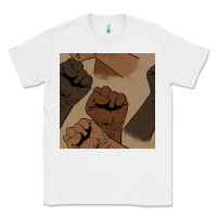 White melanin raised fist seamless pattern Classic Tee - BundleAndBundleShop