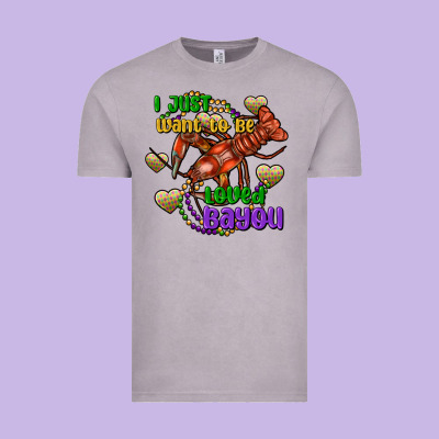 Crawfish I Just Want To Be Loved Bayou Vintage Tee Designed By Fadigitalartstudio