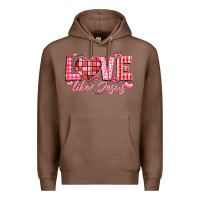 Chestnut love like jesus la Premium Hoodie - LillyAllenDesigns