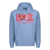 Colony Blue love like jesus la Premium Hoodie - LillyAllenDesigns