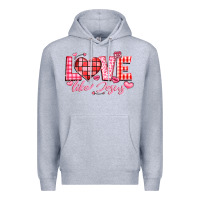 Heather Grey love like jesus la Premium Hoodie - LillyAllenDesigns