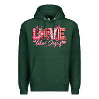 Sports Green love like jesus la Premium Hoodie - LillyAllenDesigns