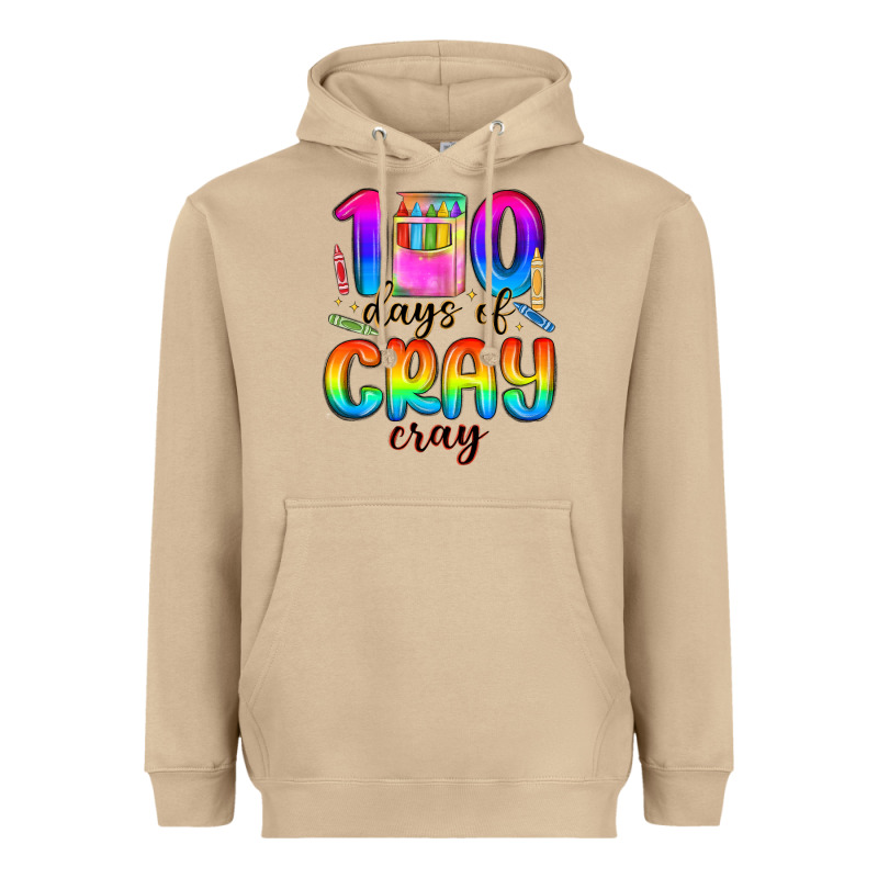 100 Days Of Cray Cray Heavyweight Hoodie by MaliasSmallBusiness | Teevron