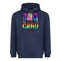 Navy 100 days of cray cray Heavyweight Hoodie - MaliasSmallBusiness