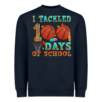 Navy i tackled 100 days of school basketball Heavyweight Sweatshirt - Zillion Design Studio