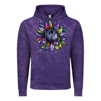 Cloud Purple blueberry sunflower Vintage Hoodie - texasbilliewilder