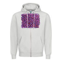 Dove Grey lilac leopard with red glitter Zipper Hoodie - Artiststas